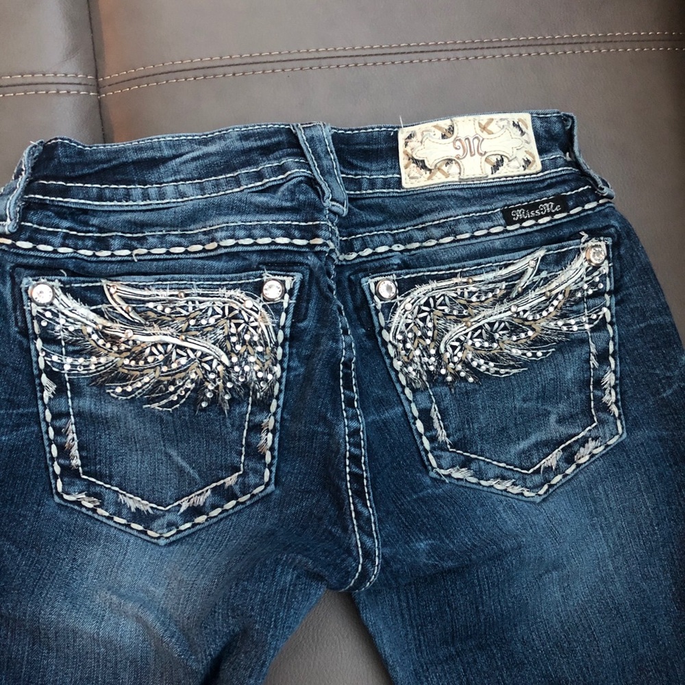 MISS ME SIZE 26 BOOT CUT SIGNATURE RISE JEANS